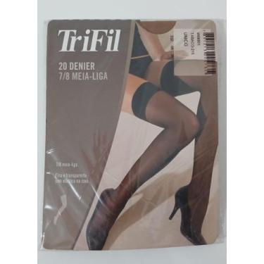 Imagem de Meia Calça 7/8 Básica com Elástico Trifil (W06001/6001) - Fio 20, Taba
