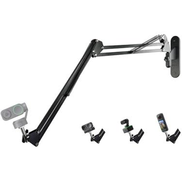 Imagem de Suporte de parede para webcam Link-2C compatível com câmeras de ação Insta360 Link 2/Link 2C/Link PTZ 4K e câmeras de ação X4 X3 X2