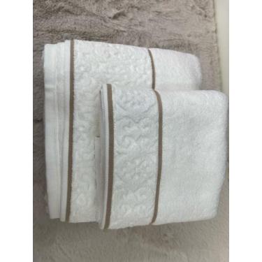 Imagem de Toalhas Banho Gigante Arabesco Zero Twist Corttex 500 G/m, BRANCO