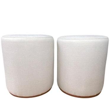 Imagem de Kit 2 Puffs Pufs Decorativo Bariloche Bege Rizq Design