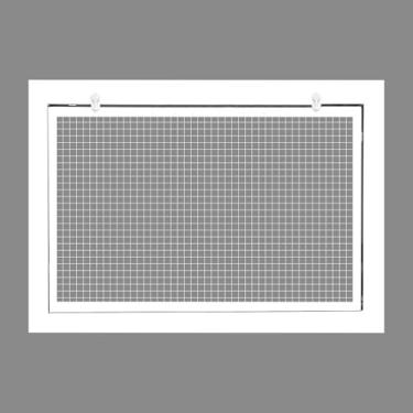 Imagem de HVAC Premium 55,88 cm x 35,56 cm Cubo Core Eggcrate Grade de filtro de ar para filtro de 2,5 cm - Alumínio - Branco [Dimensões externas: 62,2 cm x 16,5]