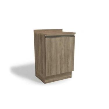 Imagem de Balcão Cozinha p/ Cooktop c/ Tampo Maxxi G742 c/ 1 Porta 60cm Nogal/No