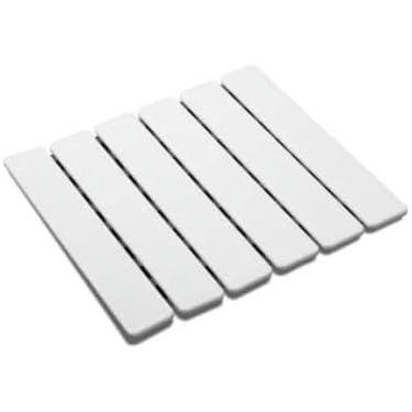 Imagem de Tapete Estrado Antiderrapante para Box Banheiro STM Plastic 53x48 (4, Branco)