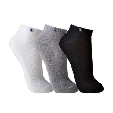 Imagem de Meia Lupo Cano Curto Kit C/ 3 Pares Adulto 03225-089-904, 33-36, Color