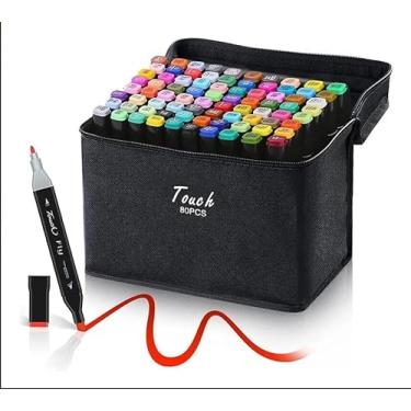 Imagem de P Marcadores De Pincel De Cor Oleosa De Ponta Dupla, 80 (Produto importado)