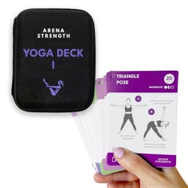 Imagem de Arena Strength Cartões de ioga Asana | baralho de cartas de ioga I | Cartões de treino de ioga | Cartões de pose de ioga | Acessórios de ensino de ioga | Acessórios de ioga
