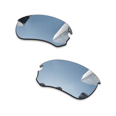 Imagem de Lentes de reposição espelhadas polarizadas premium Combime 8 para óculos de sol Oakley SI Speed Jacket OO9228 - Espelho prateado, Prata, One Size