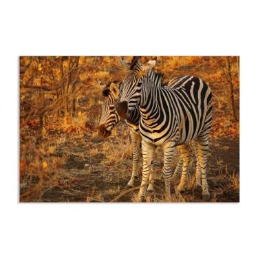 Imagem de SDYJ6GSW Imagens de animais em preto e branco para decoração de parede Duas zebras retrô imagem de animal impressão de imagem de cavalo pintura de arte de parede zebra decoração de parede para sala de