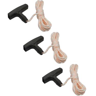 Imagem de Bopurtotly Nova Corda De Partida Retrátil 3 Metros Com Cabo Substituição Para Cortador Grama, Aparador Peças Motor (Corda Vermelha E Branca, 3,5 Mm) (Conjunto 3)