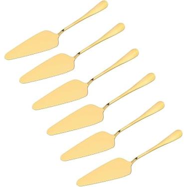 Imagem de Hervolus Conjunto De 6 Cortadores Tortas Aço Inoxidável Para Cortar Pizza, Cortador Dourado Com Borda Serrilhada E Superfície Polida, Lavável Na Máquina Lavar Louças
