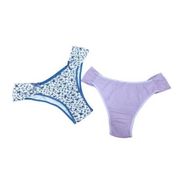 Imagem de Kit 6 calcinhas plus size asa delta conforto tanga atacado - AGYLA, M,