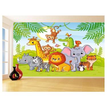 Imagem de Papel De Parede Infantil Zoo Safari Leão Baby 3,5M Azs346 - Você Decor