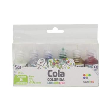 Imagem de Cola Gliter com 6 Cores, Leonora, Colorido, 25g