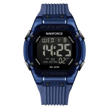 Imagem de Relógio Digital Esportivo Luminoso Pulseira De Silicone 50m à Prova D'água Azul