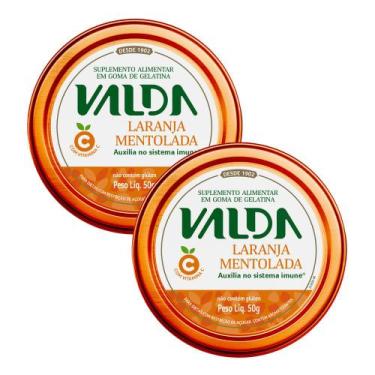 Imagem de Kit 2 Balas de Gelatina Valda Vitamina C Sabor Laranja Mentolada com 5