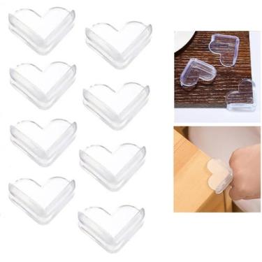 Imagem de Kit 8 Protetores De Quina Canto Para Mesa e Cama Em Silicone - Saz