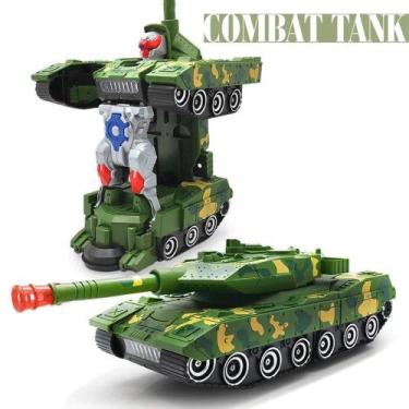Imagem de Carro Tanque De Guerra Bate E Volta Transformers C/Luz e Som - OM DUCA