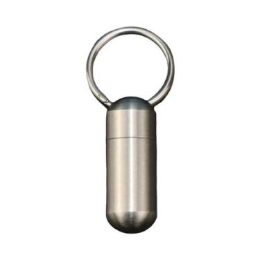 Imagem de Mini Recipiente De Comprimidos De Aço Inoxidável Selado À Prova D'água