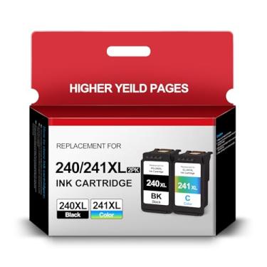 Imagem de Cartuchos de tinta de substituição PG-240XL CL-241XL para impressora Canon 240XL 241XL Combo para impressora Canon PIXMA MG3620 MG3600 TS5120 MX472 (1 preta, 1 cor)