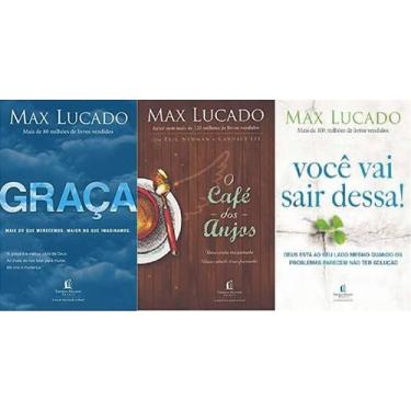 Imagem de KIT 3 LIVROS MAX LUCADO Graça + Café dos anjos + Você vai sair dessa -