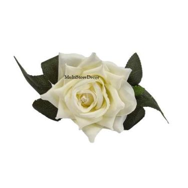 Imagem de KIT 04 Argola Porta Guardanapo Anel Rosa Pérola Floral Mesa Posta - MS