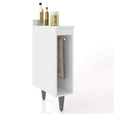 Imagem de Balcão De Cozinha Porta Pano 20cm Pérola Z34 Branco - Mpozenato