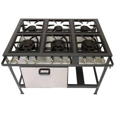 Imagem de Fogão Industrial Econômica Baixa Pressão 6 Bocas 3 Qs 3Qd