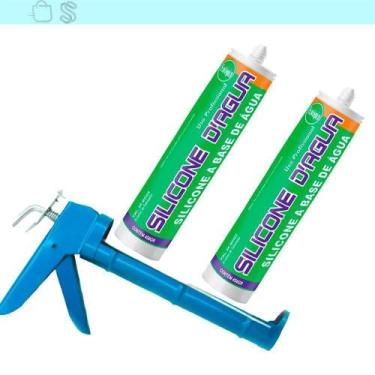 Imagem de Kit 2 Silicone Bege Selante Acrílico Base Água E Aplicador - Sbrix