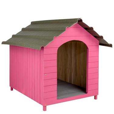 Imagem de Casa Casinha De Cachorro com Telhado Ecológico Grande N5 (Rosa)