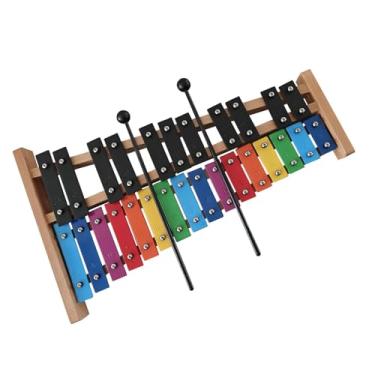 Imagem de menolana Xilofone de 27 notas com 2 baquetas, bem afinado, instrumento musical glockenspiel de entretenimento em tamanho real para viagem, presente de