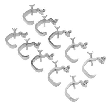 Imagem de KIMISS Grampo Leve de 10pcs de Estágio, Grampo de Treliça de 77 Lb, Gancho de Liga de Alumínio para Tubos de 30 a 52 Mm, Montagem de Estágio Ajustável para Luzes de DJ e Equipamento de Iluminação de