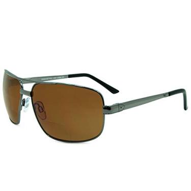 Imagem de In Style Eyes Just Chillin Óculos de sol bifocais polarizados quase invisíveis, Pewter-brown, Medium