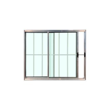 Imagem de Janela 2 Folhas Com Grade Brilhante 100x120 Linha 18 Esmeralda