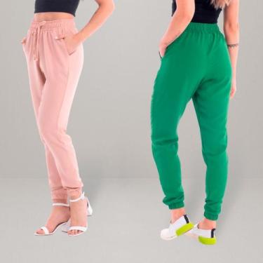Imagem de Kit 2 Calças Jogger - Feminina Com Bolso e Cordão - Ju Ribeiro Ind, Ro