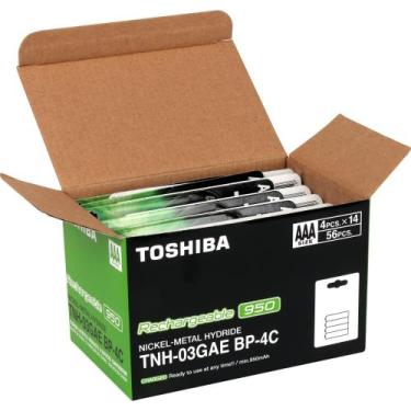 Imagem de Pilha Recarregável AAA 1,2V 950mAh TNH3GAE TOSHIBA (Cartela com 4 unid