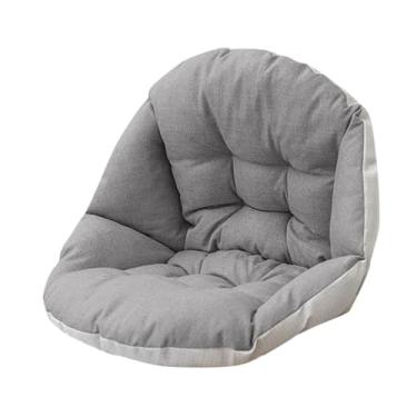 Imagem de Generic Almofada para cadeira de balanço com suporte para as costas, almofada espessa e confortável para assento de cesta suspensa para, sala de, Cinza