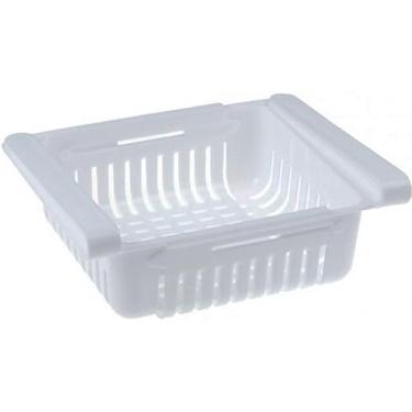 Imagem de Cesto Organizador para Geladeira Plástico- Gaveta Extra Multi-uso Basta Encaixar