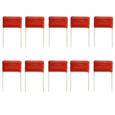 Imagem de Kit 10 Capacitores Para Super Tweeter 2,2 UF 250V Pacote - PERMAK