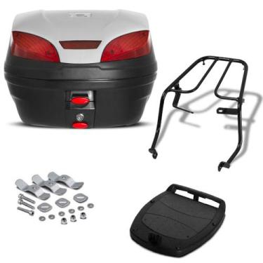 Imagem de Baú 30 Litros Pro Tork Smartbox 3 + Bagageiro Xtz 250 Lander Prata, PR