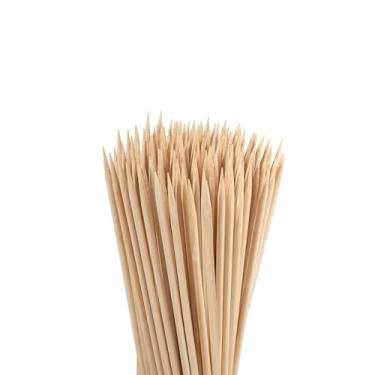 Imagem de WSICSE 150 Peças De Espetos Bambu 16 Polegadas, Palitos Para Churrasco, Marshmallows, Fonte Chocolate, Estacas Plantas, Frutas E Artesanato, Φ=4 Mm