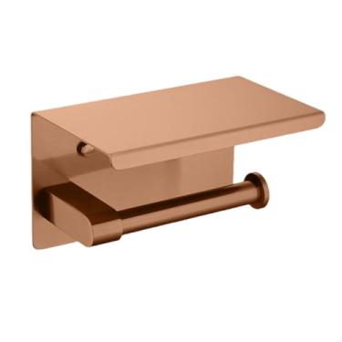 Imagem de Suporte de toalha de parede em aço inoxidável dourado escovado, gancho para roupão de banho, saboneteira, lava-louças, conjunto de banheiro (suporte de papel B)