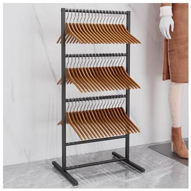 Imagem de Cabide De Roupas, Rack De Armazenamento, Cabide De Empilhador, Organizador, Suporte, Suporte De Cabide De Metal, Armário, Lavanderia, Organização, Prateleiras De Shop, Black, 50CM×40CM×80CM