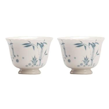 Imagem de Conjunto de chá Gongfu pintado à mão boutique – esmalte de cinza de madeira com design de bambu manchado, inclui mini bule de chá, Gaiwan, xícaras de chá, bandeja, pires e jianshui, conjunto de