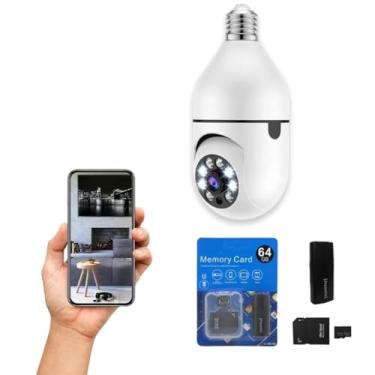 Imagem de Câmera IP Lâmpada 8177 WiFi Full HD 1080p - Visão Noturna, Detecção de Movimento, Áudio Bidirecional + Cartão MicroSD 64GB Incluso - Bivolt 110V/220V