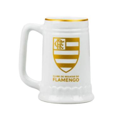 Imagem de Caneca Branca Dourada P 500ml - Flamengo-Masculino
