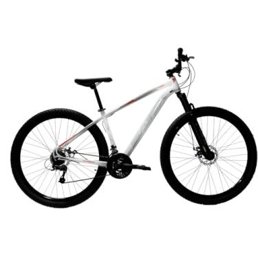 Imagem de Bicicleta Aro 29 SAIDX Galant PRO Bike com Quadro de Alumínio, 21 Marchas e Câmbios Indexáveis (Branco/Vermelho, 19)