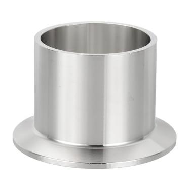 Imagem de PATIKIL Conexão sanitária de aço inoxidável 304, braçadeira de solda longa, encaixe de tubulação de virola de 2 1/4" (57 mm) Conector OD de tubo de 77,5 mm Flange de virola OD para processamento de