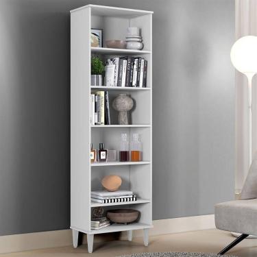 Imagem de Armário Multiuso Manaus Em MDP 05 Prateleiras Kaiki Móveis Branco