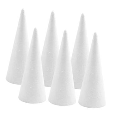 Imagem de SM SunniMix Cones de espuma, cones de espuma para árvores, artesanato, decoração de Natal, espumas artesanais para arranjos florais, centro de mesa, árvores de, Style a