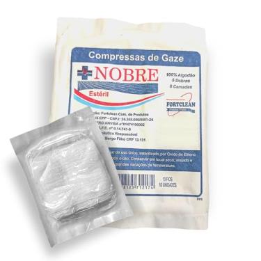 Imagem de Compressa De Gaze ESTÉRIL 13 Fios Hidrófila 100 Uni